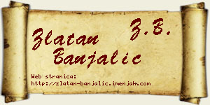 Zlatan Banjalić vizit kartica